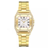 Minimalist Square Dial Stainless Steel Ladies Watch