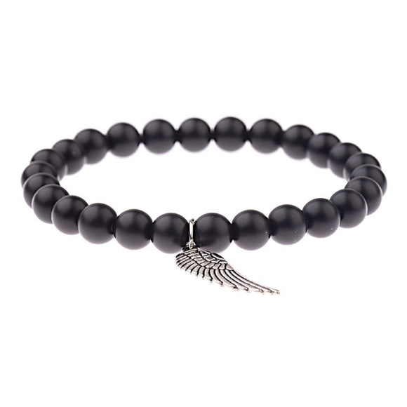 Matte Beaded Wing Bracelet