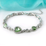 Crystal Rhinestone Heart Bracelet