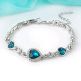 Crystal Rhinestone Heart Bracelet