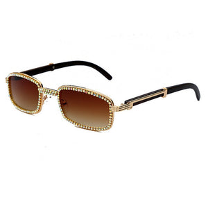 Rectangle Rhinestone Sunglasses