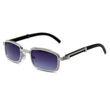 Rectangle Rhinestone Sunglasses