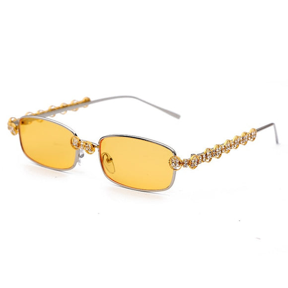 Rectangle Rhinestone Sunglasses