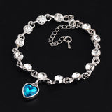 Sapphire Sterling Silver Heart Bracelet