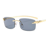 JASPEER Rimless Small Lens Sunglasses