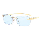 JASPEER Rimless Small Lens Sunglasses