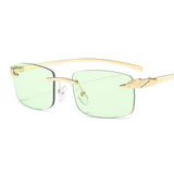 JASPEER Rimless Small Lens Sunglasses