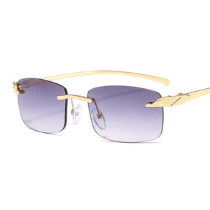 JASPEER Rimless Small Lens Sunglasses