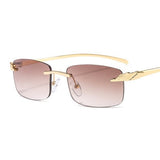 JASPEER Rimless Small Lens Sunglasses