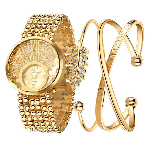 GINAVE Gold Bracelet Diamond Watch