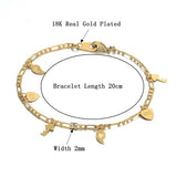 Women Gold Crystal Charm Bracelet