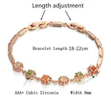 Women Gold Crystal Charm Bracelet