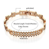 Women Gold Crystal Charm Bracelet