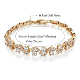 Women Gold Crystal Charm Bracelet