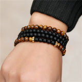 3Pcs/Sets Matte Stoned Bracelet