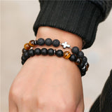 3Pcs/Sets Matte Stoned Bracelet