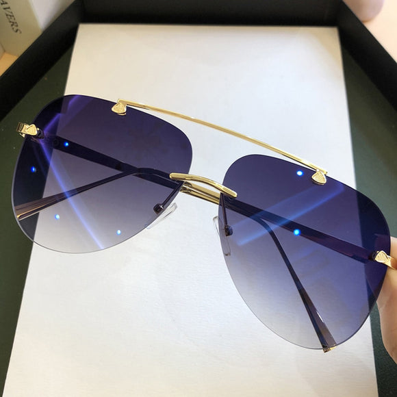 Vintage Rimless Aviation SunGlasses