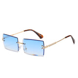 Fashion Rimless Rectangle Sunglasses
