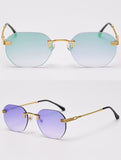 Peekaboo Retro Rimless SunGlasses