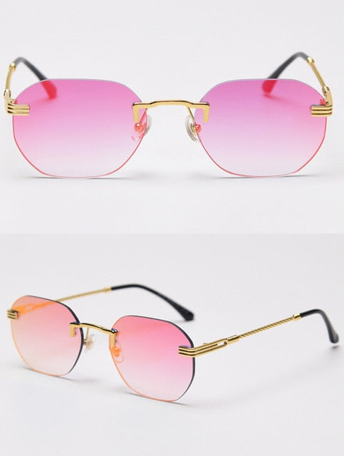 Peekaboo Retro Rimless SunGlasses