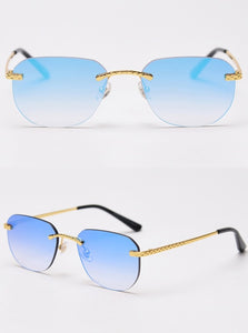 Retro Rimless Square Shades