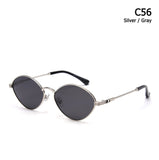 JackJad Vintage Oval Sunglasses