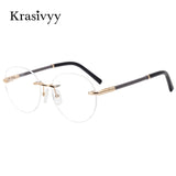 Pure Titanium Krasivyy Rimless Glasses