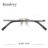 Pure Titanium Krasivyy Rimless Glasses