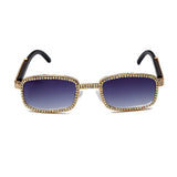 JASPEER Rhinestone Rectangle Sunglasses