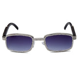 JASPEER Rhinestone Rectangle Sunglasses