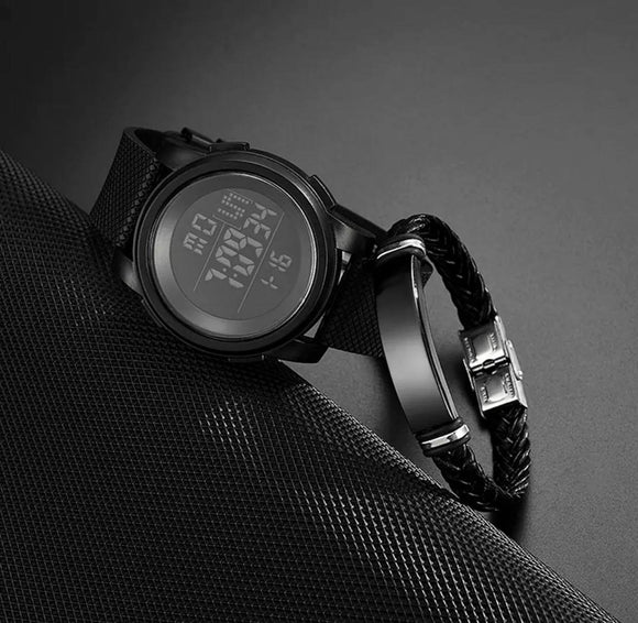 Water Resistant Digital Luminous Watch + Free Bracelet